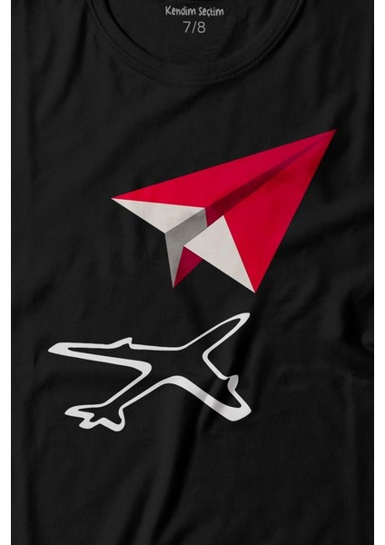 Kağıt Uçak Hayaller Hayatlar Fly Pilot Baskılı Tişört Çocuk T-Shirt fiyatları
