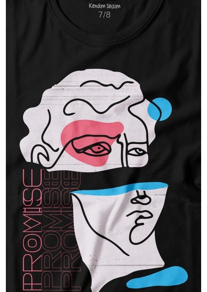 Statue Minimal Street Culture Soft Renkler Heykel Y2K Baskılı Tişört Çocuk T-Shirt fiyatları