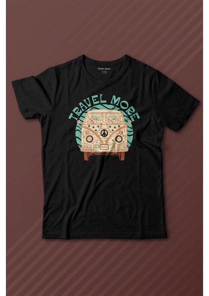 Travel More Woswos Retro Hippi 60S 70S Baskılı Tişört Çocuk T-Shirt