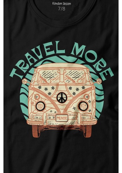 Travel More Woswos Retro Hippi 60S 70S Baskılı Tişört Çocuk T-Shirt fiyatları