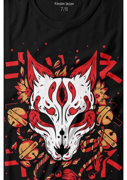 Kitsune Mask Japanese Japon Kültür Baskılı Tişört Çocuk T-Shirt fiyatları