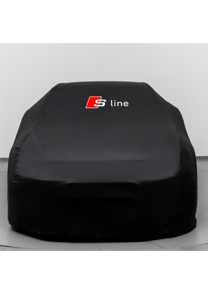 Audı A3 8p Hatchback (2003-2008) Siyah Otomobil S-Line Logolu Penye Oto Örtüsü