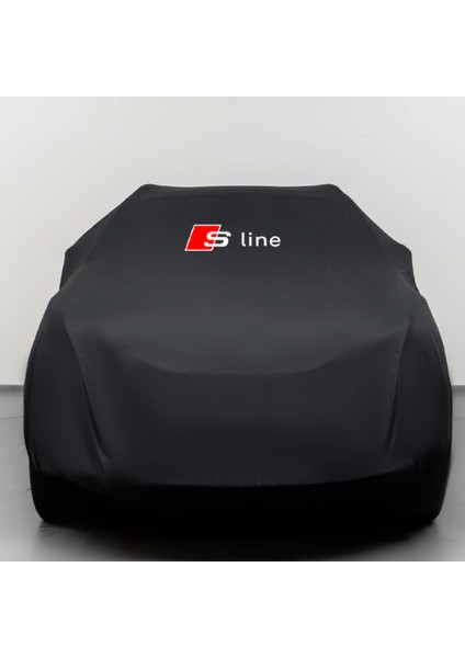 Audı Q4 E-Tron Suv (2019-) Siyah Otomobil S-Line Logolu Penye Oto Örtüsü