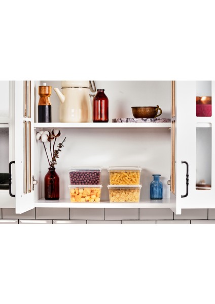 Plastik Saklama Kabı Bakliyat Kilitli Dondurucu 2 lt (23 x 14 x 8 cm) 20 Adet