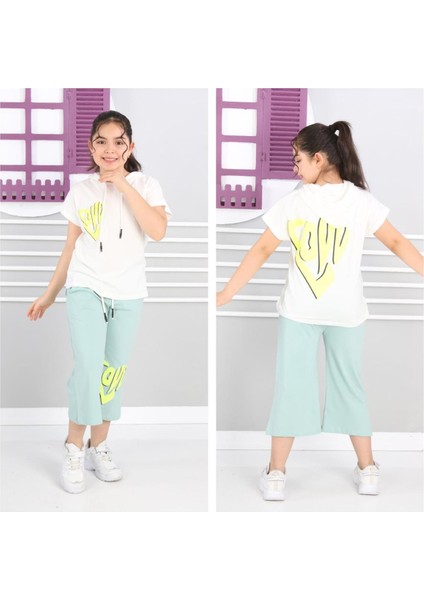 Love Baskılı Oversıze Kız Takım
