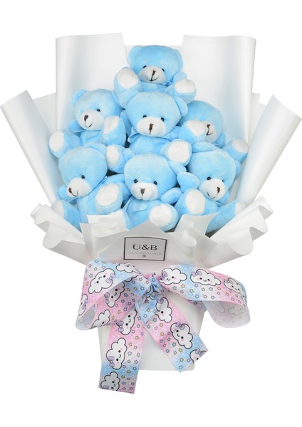 Mavi Bebek Ayıcık Buketi