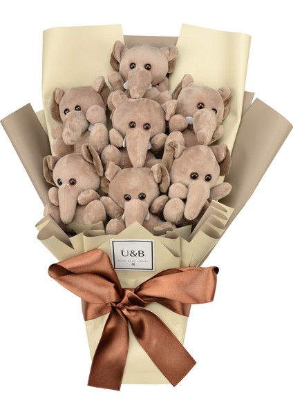 Fil Figürlü Ayıcık Buketi