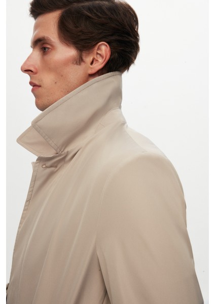 Regular Fit Taş Düz Pardösü/trenckot 1HFP82870001M