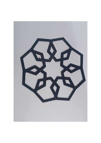 Dekoratif Siyah Yapışkanlı Pleksi Mobilya Dolap Süsü (30X30CM)