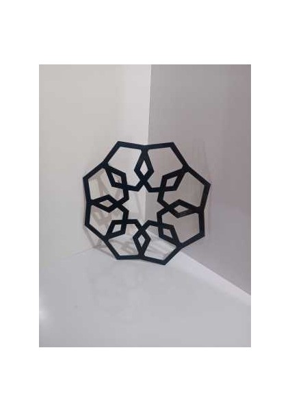 Dekoratif Siyah Yapışkanlı Pleksi Mobilya Dolap Süsü (30X30CM)