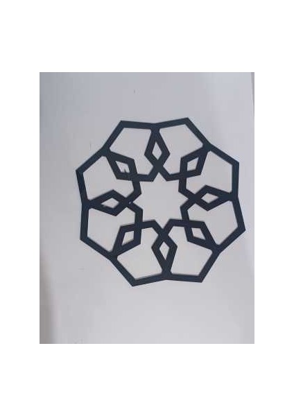 Dekoratif Siyah Yapışkanlı Pleksi Mobilya Dolap Süsü (30X30CM)