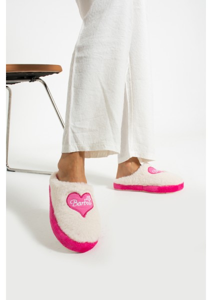 Pofuduk Barbie Figürlü Panduf Kadın Ev Terliği Tüylü Terlik fiyatları