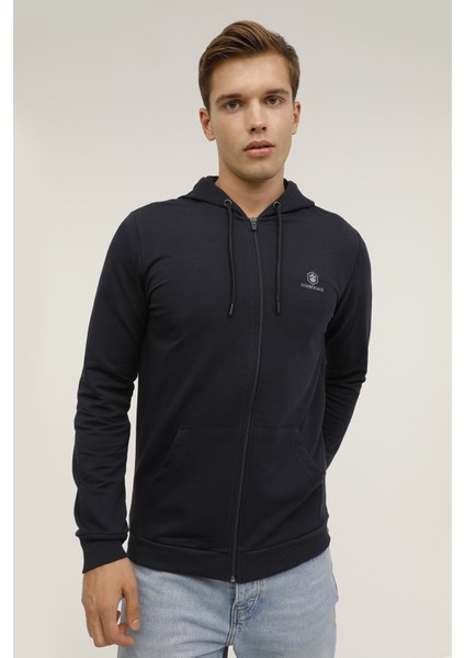 M-SN72 Basıc Fz Hod 3pr Lacivert Erkek Eşofman Üstü