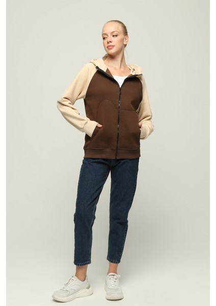 Kapüşonlu Kalın Içi Polarlı Örme Sweatshirt fiyatları