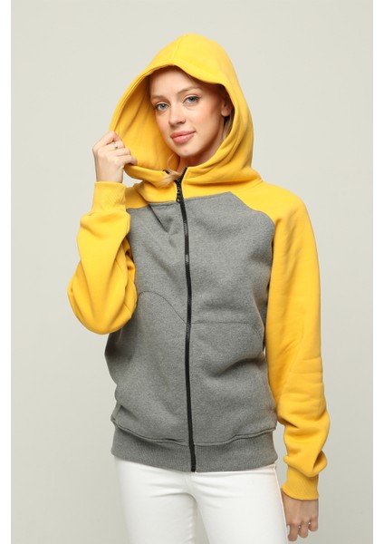 Kapüşonlu Kalın Içi Polarlı Örme Sweatshirt indirimleri