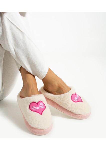 Pofuduk Barbie Figürlü Panduf Kadın Ev Terliği Tüylü Terlik fiyatları