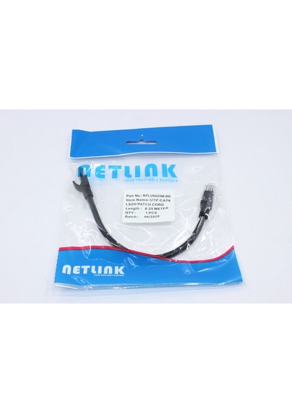 Cat6 Network-Ağ-Internet Kablosu Patch Cord 23AWG Siyah Bakır