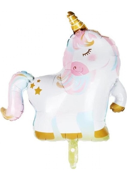 Unicorn Gold Boynuzlu Folyo Balon 75X72 cm