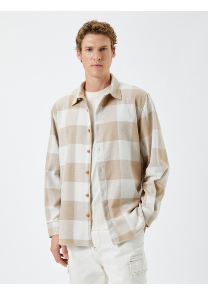 Oduncu Gömleği Klasik Yaka Düğmeli Uzun Kollu modelleri