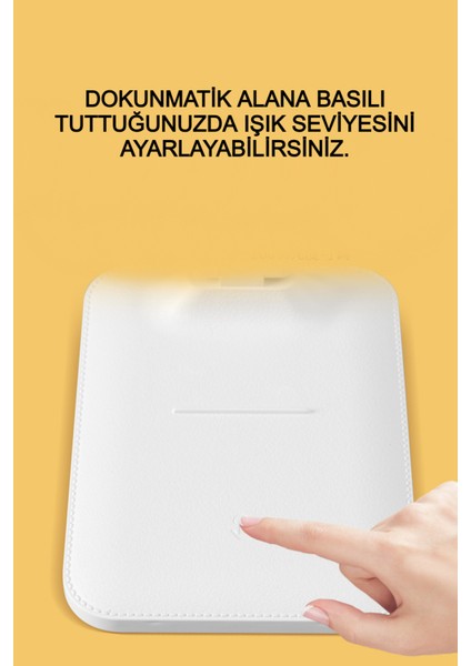 Katlanabilir Şarjlı Dokunmatik Ders Çalışma Okuma Masa Lambası  Akrobatik Telefon Stand  3 Renk Işık