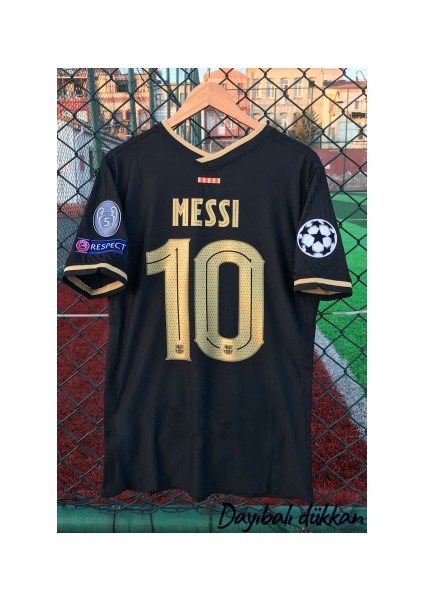 Dayıbalı Barcelon 2020 21 Lionel Messi Siyah Nostalji Deplasman Forması