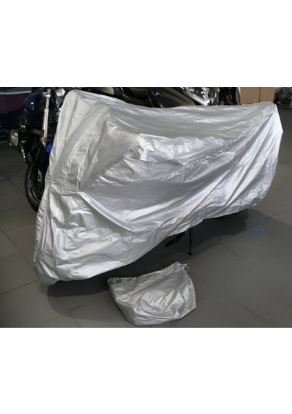 Yamaha Majesty 400 Motosiklet Brandası Branda (Bağlantı Tokalı) 4 Mevsim Modele Özel Gri Renk