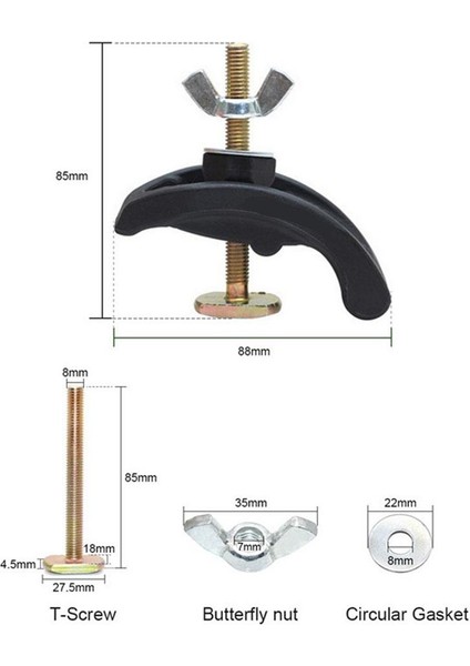 8 Adet Cnc Presleme Plakası Kelepçe Fikstürü Merdane Sabitleme Aksesuarı (Yurt Dışından)