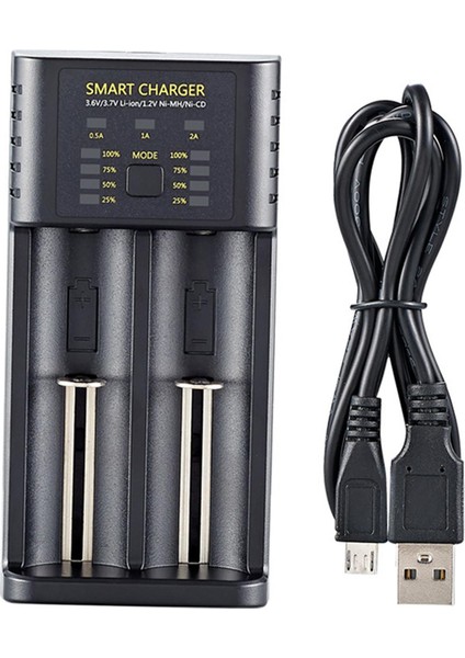 2ı Akıllı USB Cihazı,/ımr 16340 17500 21700 22650 (Yurt Dışından)