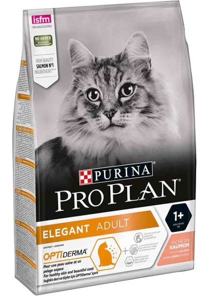 Derma Plus (Elegant Adult) Tüy Yumaği Kontrolü Somonlu Kedi Mamasi 3 kg