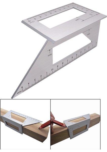 Çok Amaçlı Açı Cetveli 45/ Açı Cetveli T Ağaç Iş Cetveli (Yurt Dışından)
