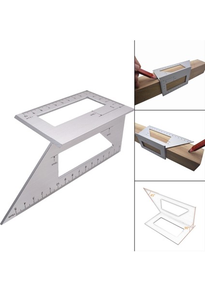 Çok Amaçlı Açı Cetveli 45/ Açı Cetveli T Ağaç Iş Cetveli (Yurt Dışından)