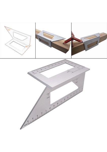 Çok Amaçlı Açı Cetveli 45/ Açı Cetveli T Ağaç Iş Cetveli (Yurt Dışından)