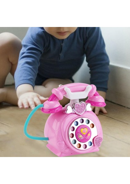 Telefon Oyuncak Hikaye Anlatma Makinesi Biliş Küçük Çocuklar Için Bebek Müzikli Oyuncaklar Pembe (Yurt Dışından)