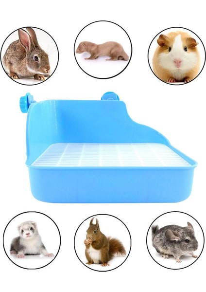 Pet Hamster Tuvalet Köşe Tepsileri Pet Mavi 28X22X15CM (Yurt Dışından) modelleri