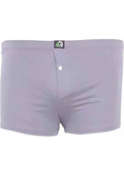 Erkek Büyük Beden Düğmeli Uzun Paça Boxer 11907 Grı