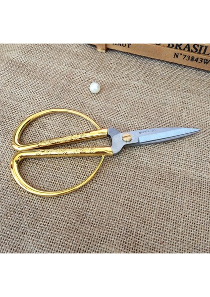 Altın Renk Motifli Vintage Dikiş Makası 15CM modelleri