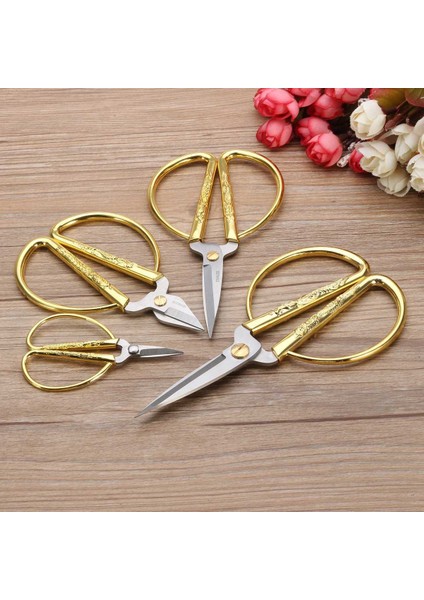 Altın Renk Motifli Vintage Dikiş Makası 15CM fırsatları