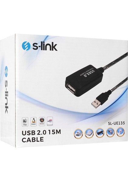 Dxt S Lınk Sl UE135 USB 2.0 15 Metre Uzatma Kablosu