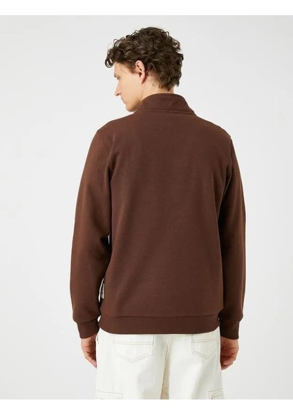 4WAM70126MK Koton Erkek Sweat Kahverengi