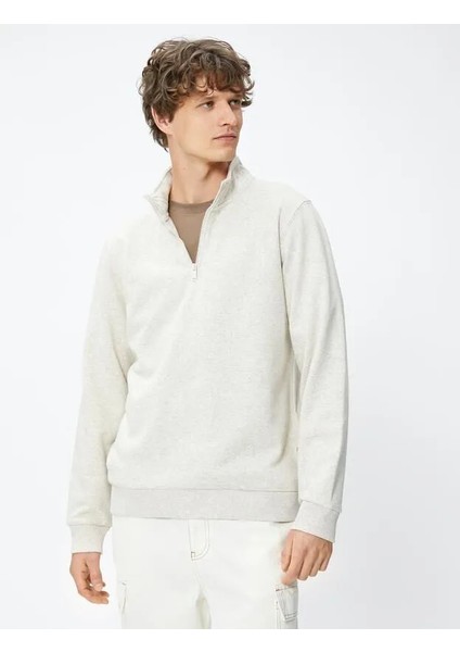 4WAM70126MK Koton Erkek Sweat Gri