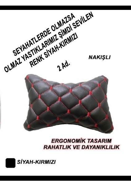 Mını Cooper Uyumlu Oto,araç Boyun Yastığı Kırmızı