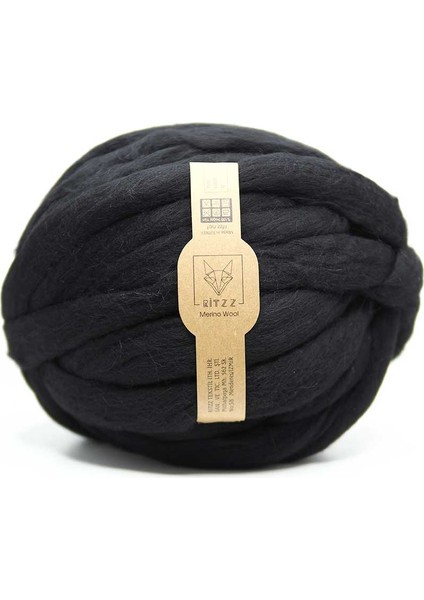 Dev Yün El Örgü Ipi // Siyah // 500G // D21
