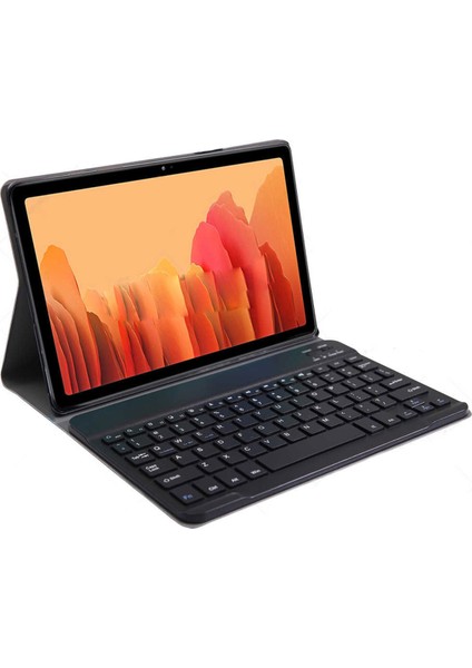 Samsung Galaxy Tab A8 T290 Uyumlu Fuşya Tablet Çantası Kablosuz Klavyeli Standlı Kılıf Set