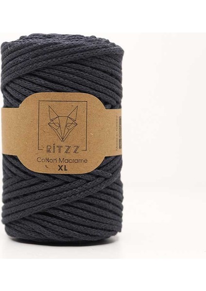 Pamuklu Makrome Xl // 031 // Koyu Füme