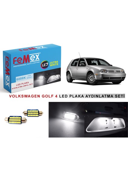 Volkswagen Golf 4 LED Plaka Aydınlatma Ampul Seti Parlak Beyaz