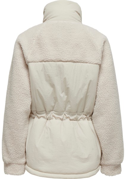 Krem Kadın Mont Onlarıanna Padded Mıx Teddy Jacket
