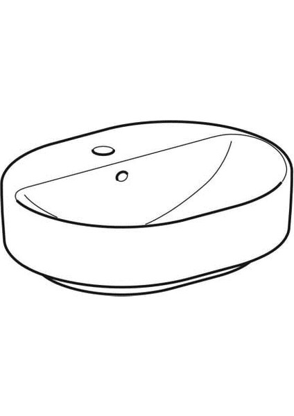 Geberıt Lay-On Washbasin Variform B60 500.777.01.2 60X45 cm