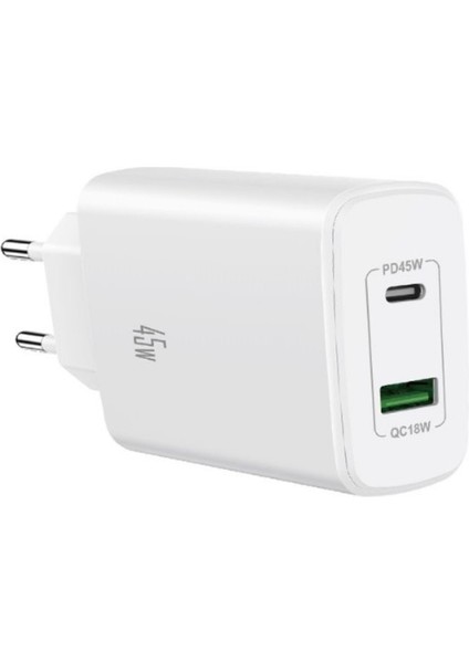 45WATT Pd Usb-C Usb-A 18WATT Süper Hızlı Şarj Adaptörü L11