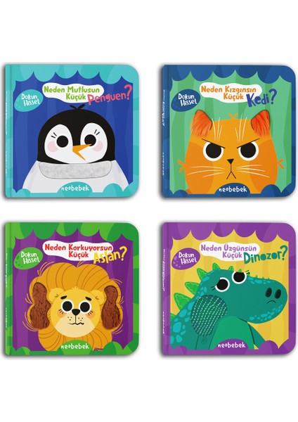 Dokun Hisset Duygularım Seti (4 Adet Aynalı Dokun Hisset Kitap)