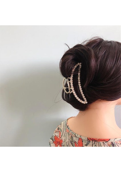 Metal Saç Klipsi, Şık, Basit, Düşük Anahtar ve Lüks Saç Klibi (Yurt Dışından) modelleri